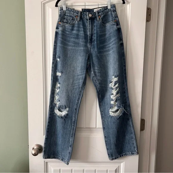 Blank NYC The Baxter Distressed Straight Leg Jeans NWT Size 26 - Picture 2 of 5